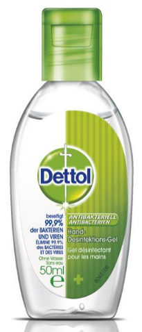 Image of Dettol Desinfektionsgel für Hände antibakteriell (50ml)
