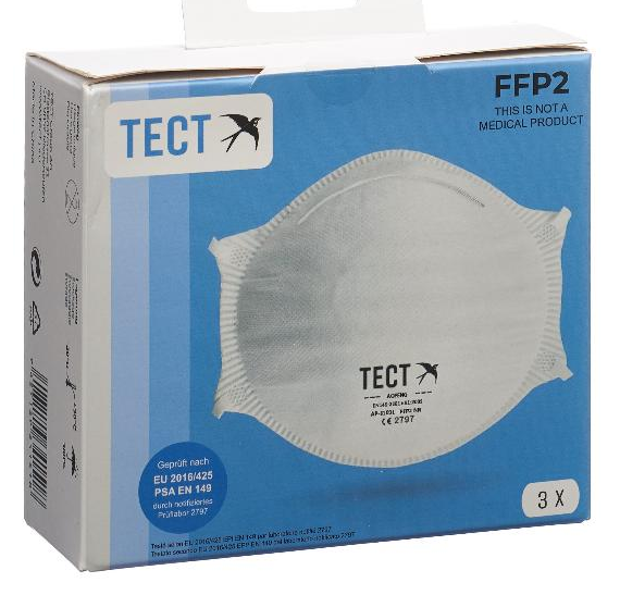 Image of TECT FFP2 Atemschutzmaske ohne Ventil (3 Stk)