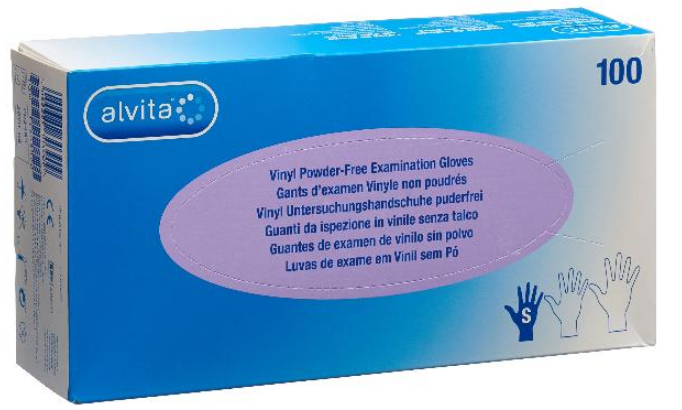 Image of Alvita Vinyl Handschuhe Grösse S, puderfrei (100 Stk)