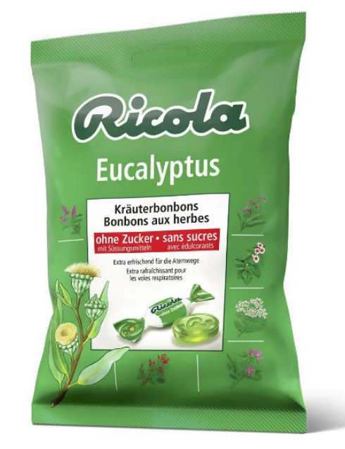 Image of Ricola Eucalyptus Bonbons ohne Zucker (125g)
