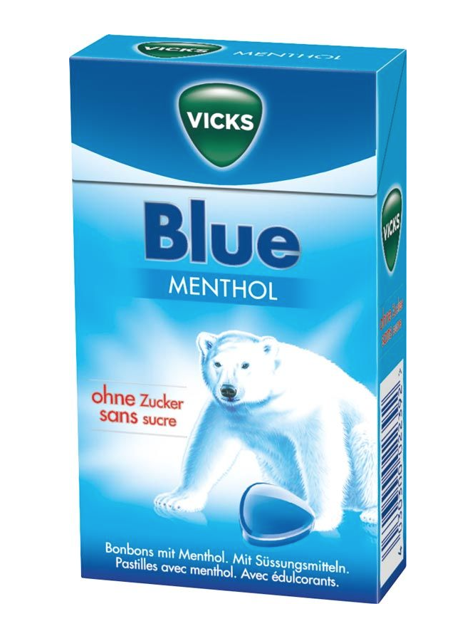 Image of VICKS Blue MENTHOL Bonbons ohne Zucker (40g)