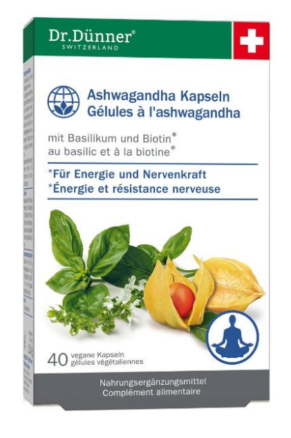 Image of Dr. Dünner Ashwagandha Energie + Nerven Kapseln (40 Stk)