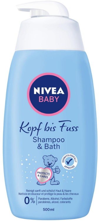 Image of Nivea Baby Kopf bis Fuss Shampoo & Bath (500ml)