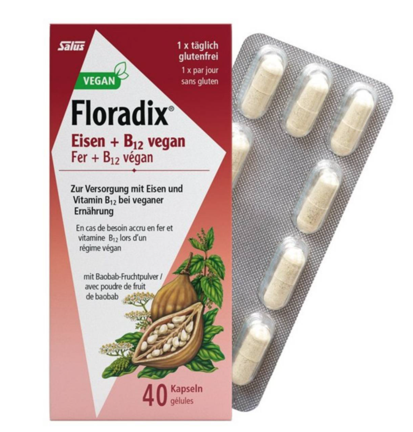 Image of Floradix Eisen + Vitamin B12 Vegan Kapseln (40 Stk)