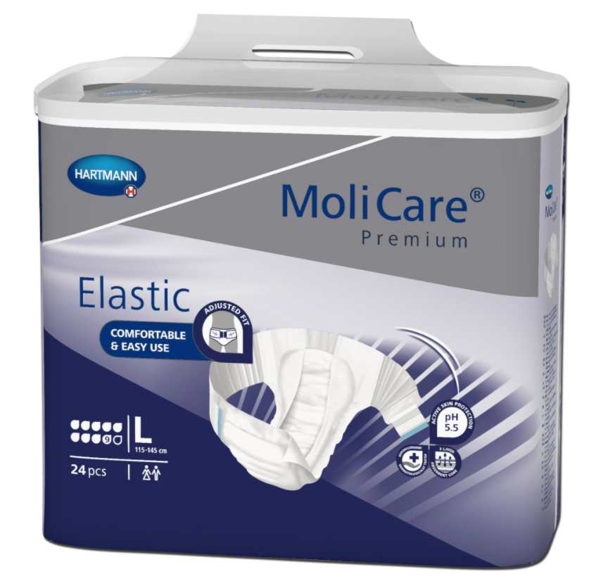 Image of MoliCare Premium Elastic 9 Tropfen Gr. L (24 Stk)