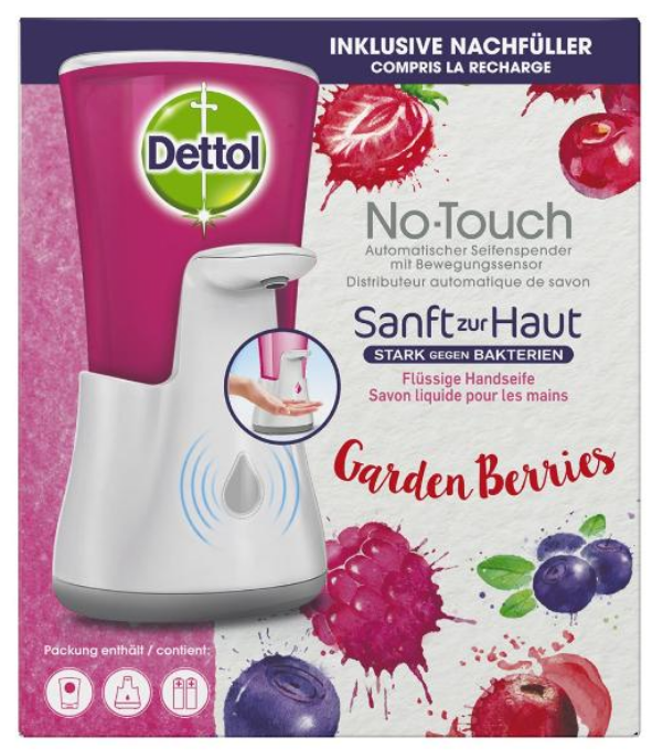 Image of Dettol No-Touch Seifenspender inkl. Refill Gardenberries (250ml)