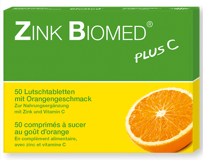 Image of Zink Biomed Plus C Orange Lutschtabletten (50 Stk)