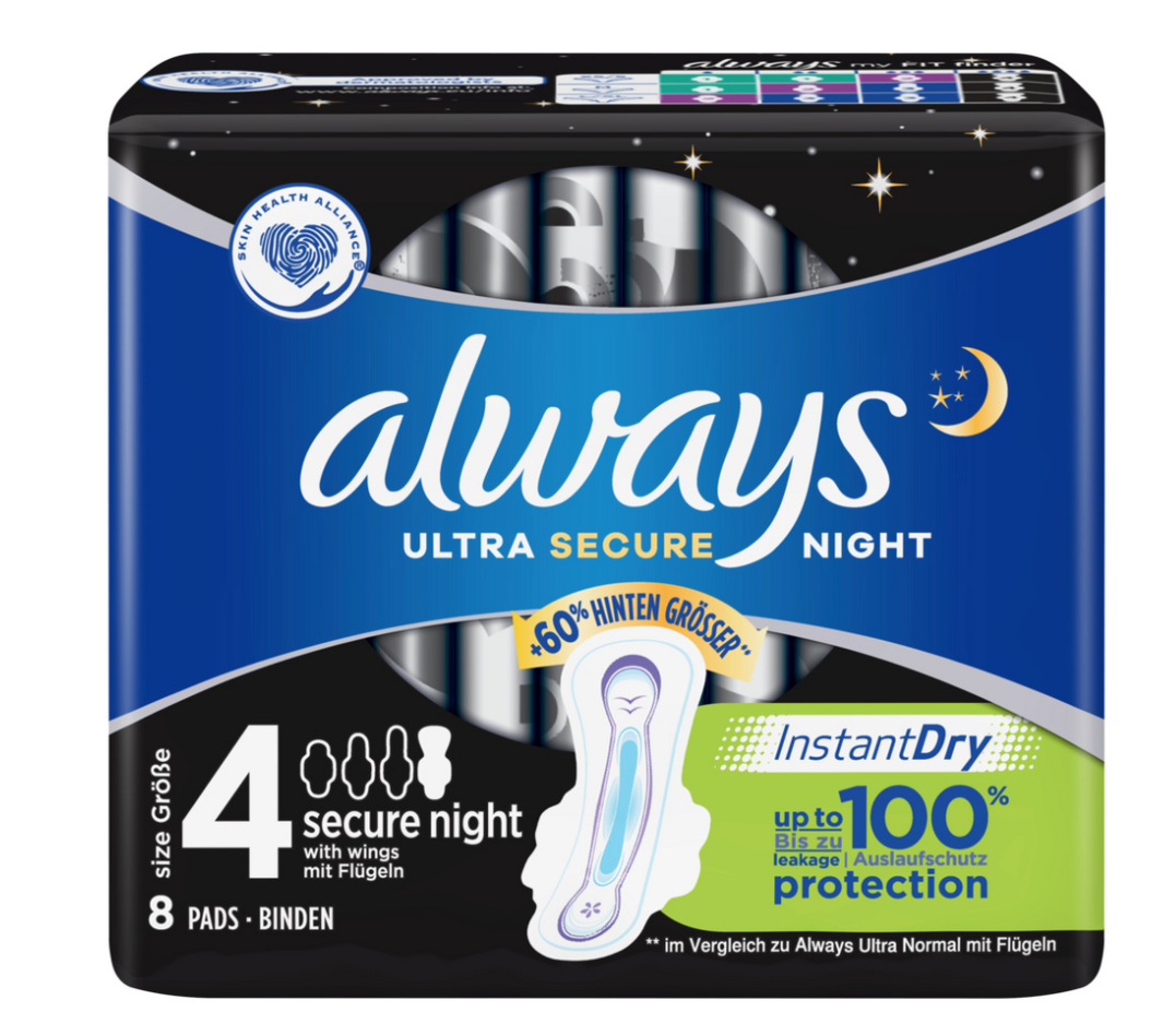Image of Always Ultra Binde Secure Night Gr 4 (8 Stk)