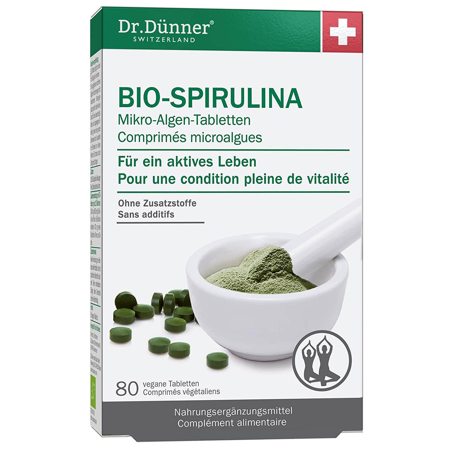 Image of Dr. Dünner Bio Spirulina aktives Leben Tabletten (80 Stk)