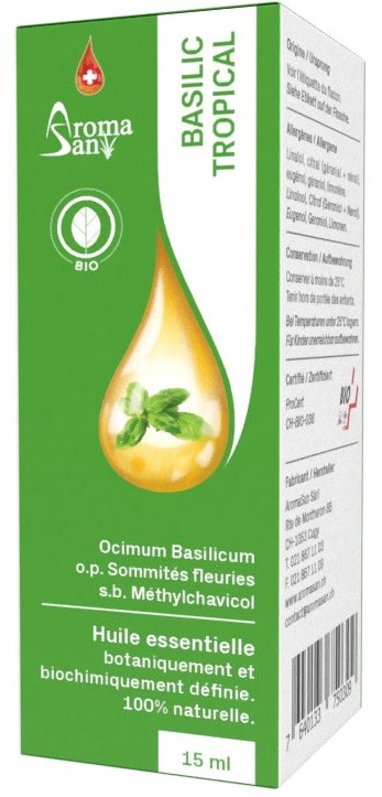 Image of AromaSan Basilikum Bio Ätherisches Öl (15ml)