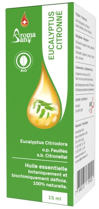 Image of AromaSan Eukalyptus Citriodora Bio Ätherisches Öl (15ml)