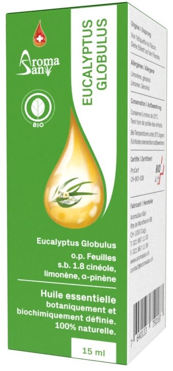 Image of AromaSan Eukalyptus Globulus Bio Ätherisches Öl (15ml)