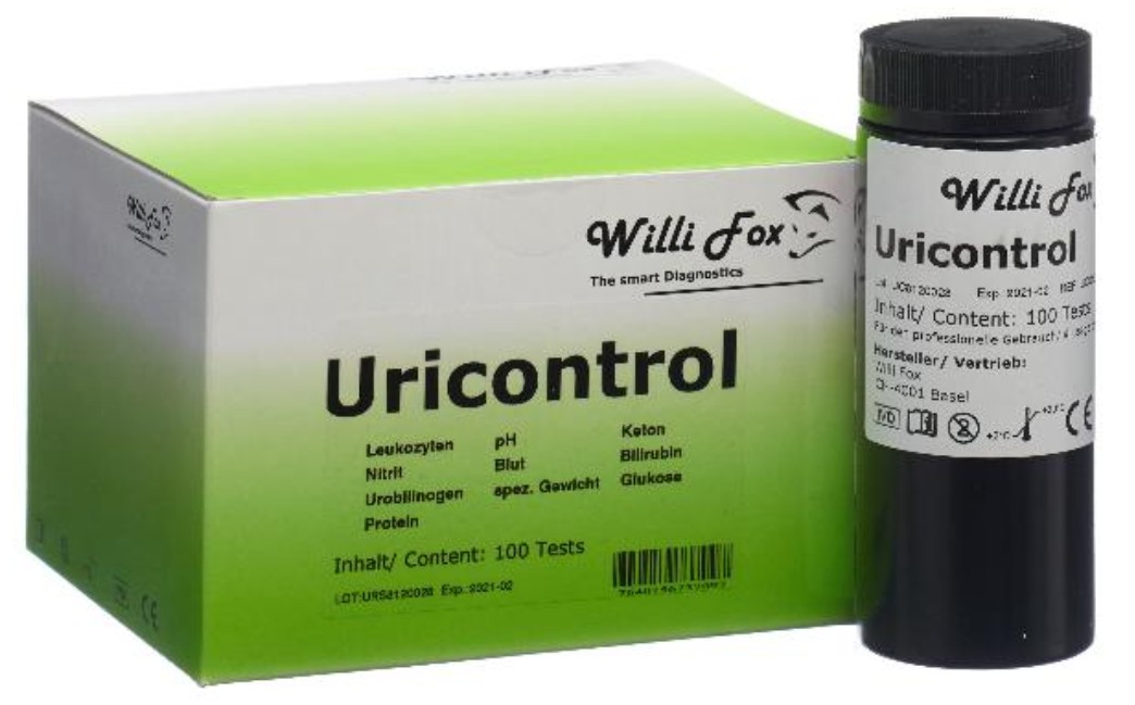 Image of Willi Fox Uricontrol Teststreifen (100 Stk)