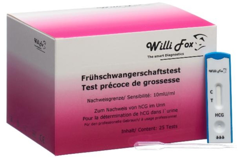Image of Willi Fox Frühschwangerschaftstest Urin (25 Stk)