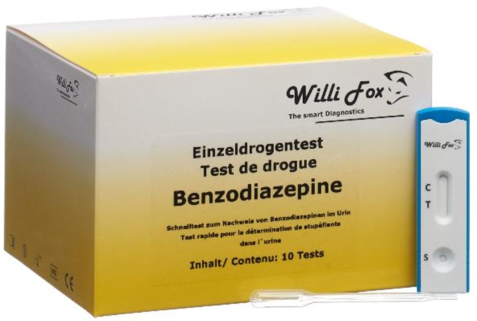 Image of Willi Fox Drogentest Benzodiazepine Urin (10 Stk)