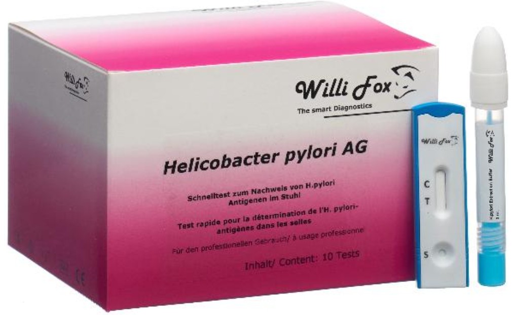 Image of Willi Fox Helicobacter Pylori AG Test Stuhl (10 Stk)