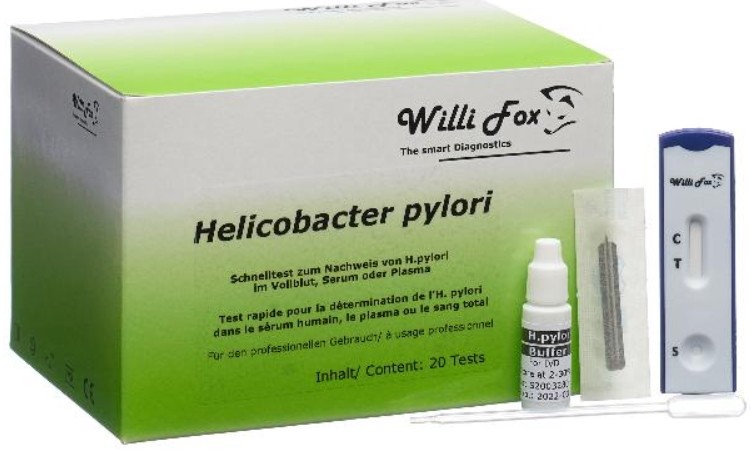 Image of Willi Fox Helicobacter Pylori Test Blut (20 Stk)