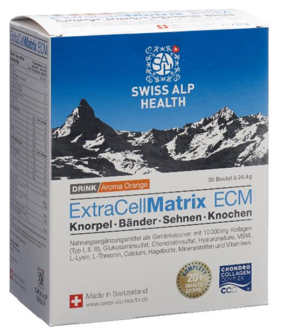Image of Swiss Alp EXTRA CELL Matrix ECM Drink Gelenke Orange (30 Beutel)