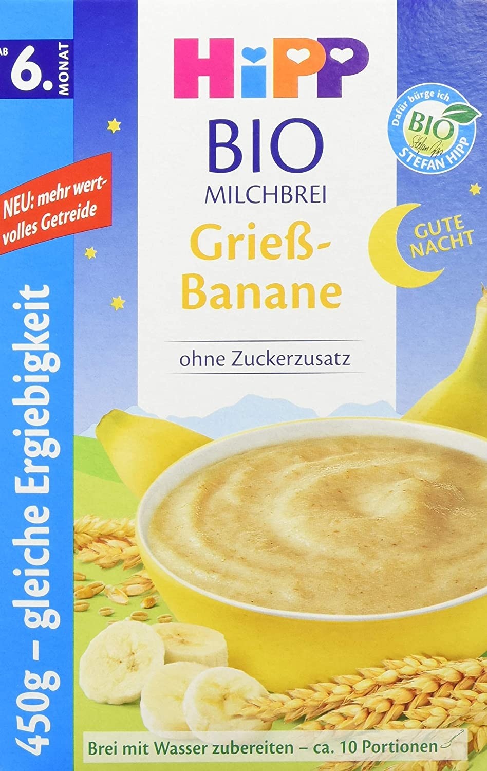 Image of Hipp BIO Milchbrei Grieß-Banane (450g)