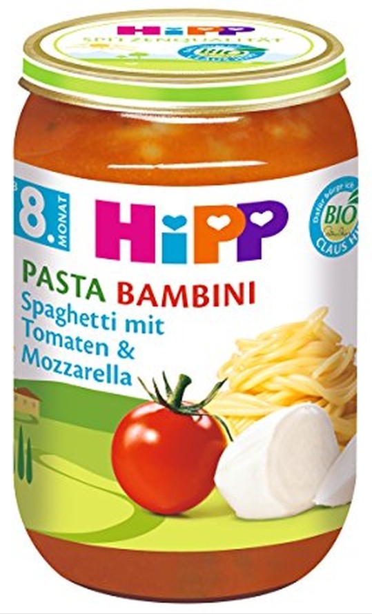 Image of Hipp PASTA BAMBINI Spaghetti Mit Tomaten und Mozzarella (220g)