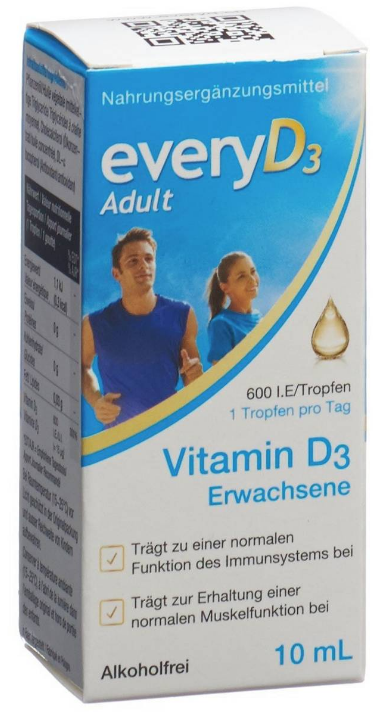 Image of everyD3 Adult 600 IE Vitamin D3 alkhoholfrei (10ml)