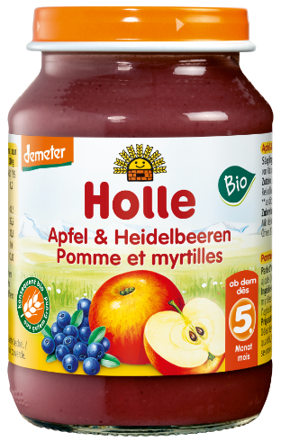 Image of Holle Apfel & Heidelbeeren Bio (190g)