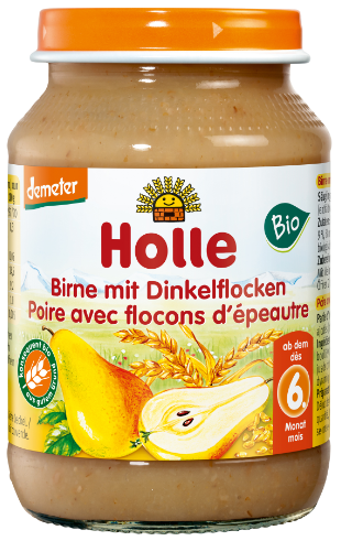 Image of Holle Birne mit Dinkelflocken Bio (190g)