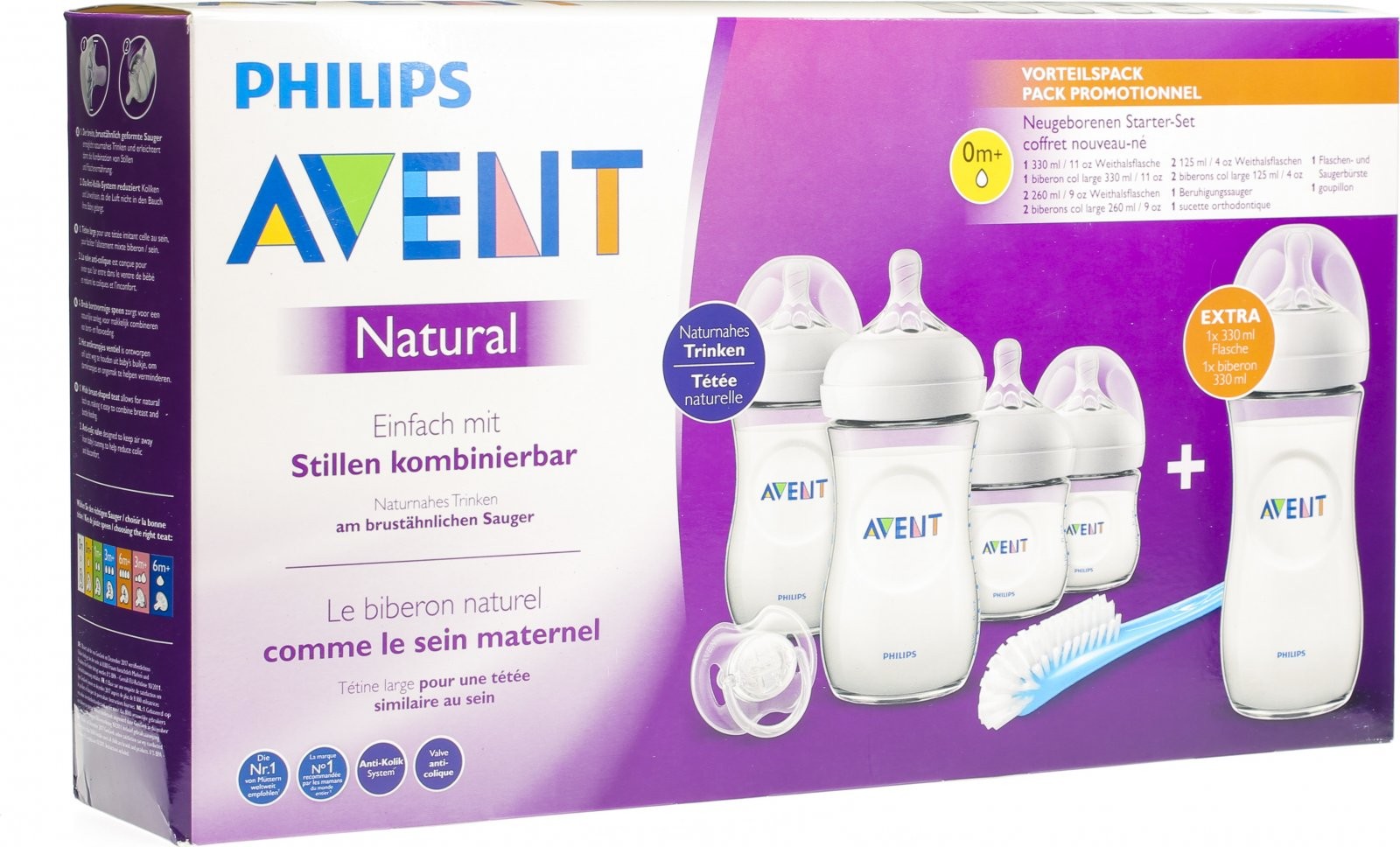 Image of Philips Avent Natural Neugeborenen Starterset + Flasche 330ml (1 Stk)