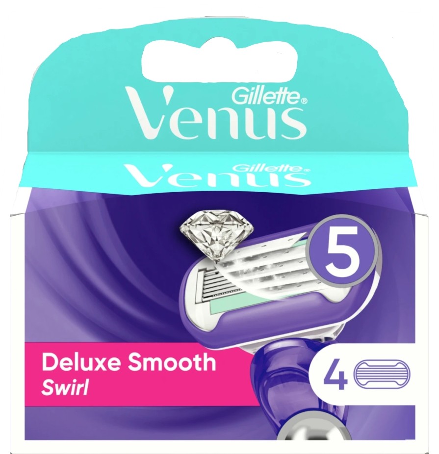 Image of Gillette Venus Deluxe Smooth Swirl Klingen (4 Stk)