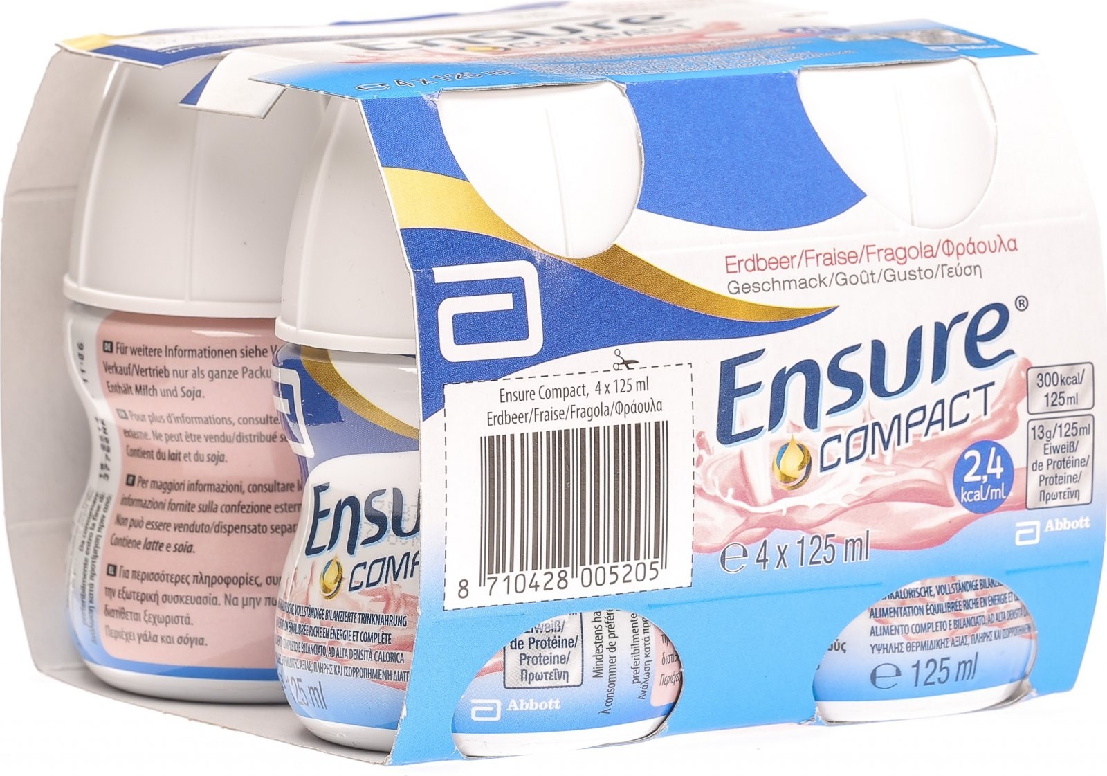 Image of Ensure COMPACT 2.4 Kcal/ml Drink Erdbeere (4x125ml)