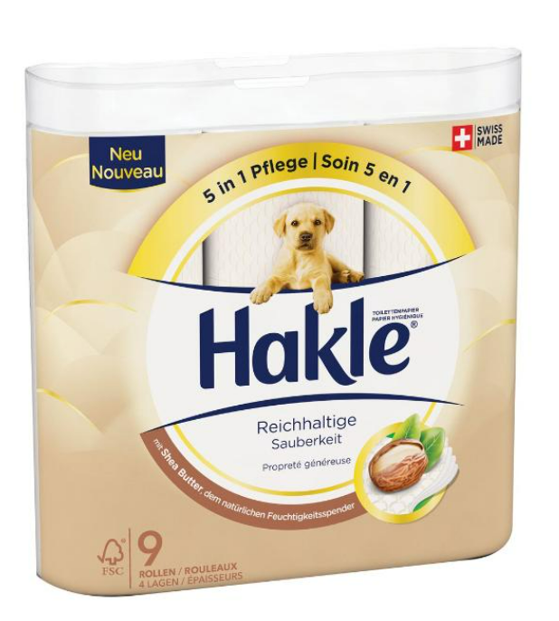 Image of Hakle Reichhaltige Sauberkeit Shea Butter Rolle (9 Stk)