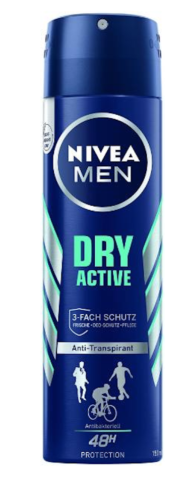 Image of Nivea Men Dry Active Deo Spray Anti-Transpirant (150ml)