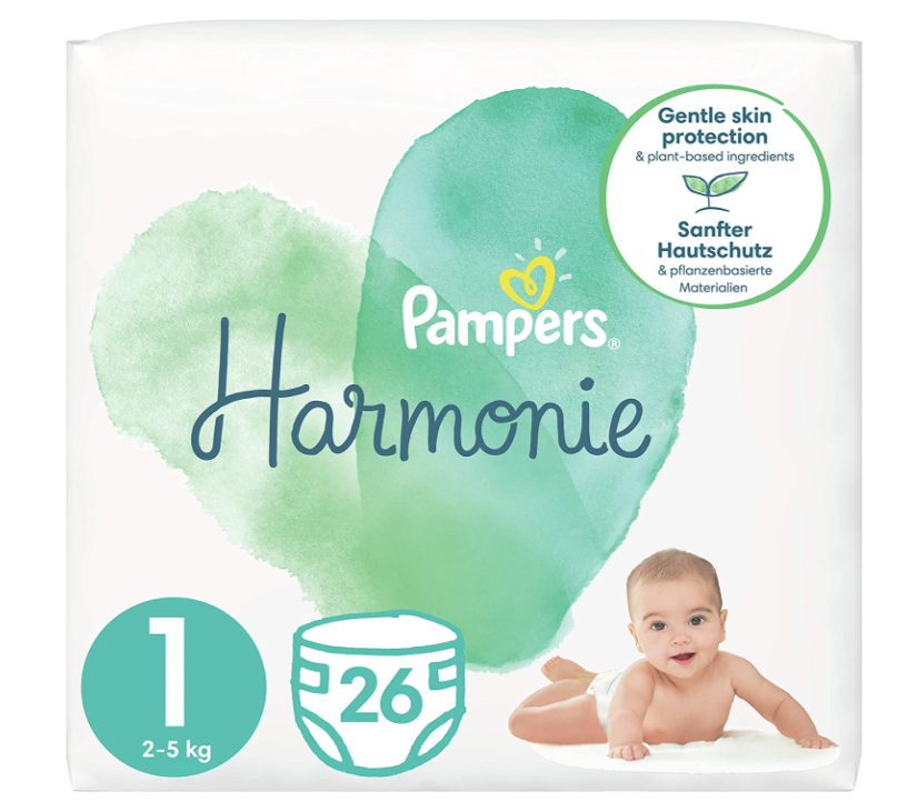 Image of Pampers Harmonie Gr. 1 2-5kg Newborn Tragepack (26 Stk)