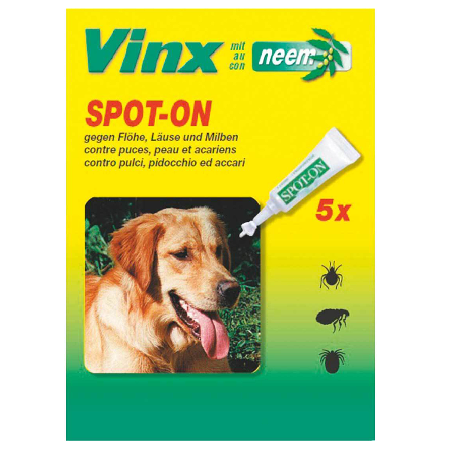 Image of Vinx Bio Spot On Tropfen mit Neem Hund (5x1ml)