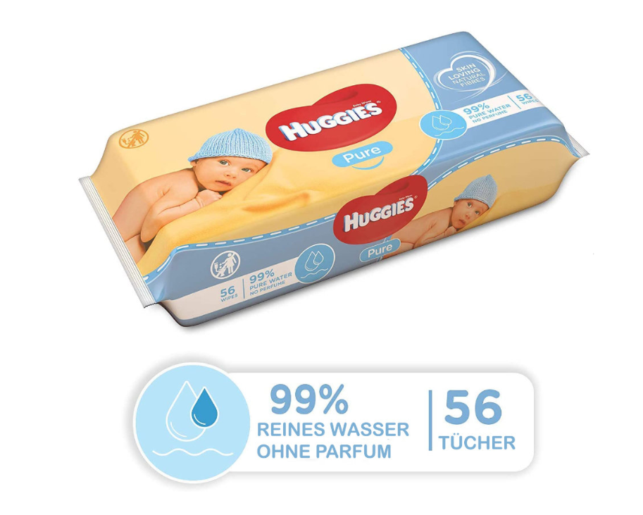 Image of Huggies Baby Feuchttücher Pure Extra Care (56 Stk)