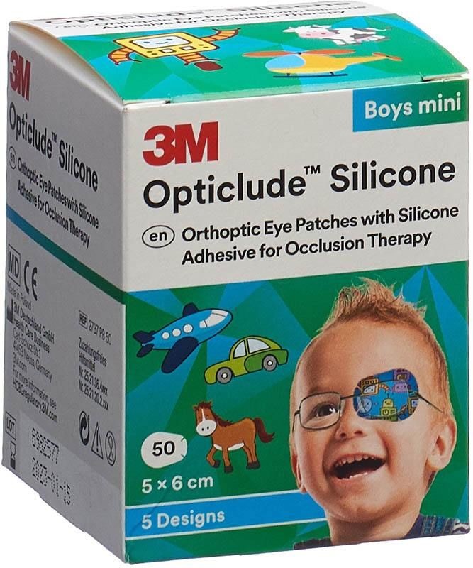 Image of 3M Opticlude Silikon Augenverband 5x6cm Mini Boys (50 Stk)