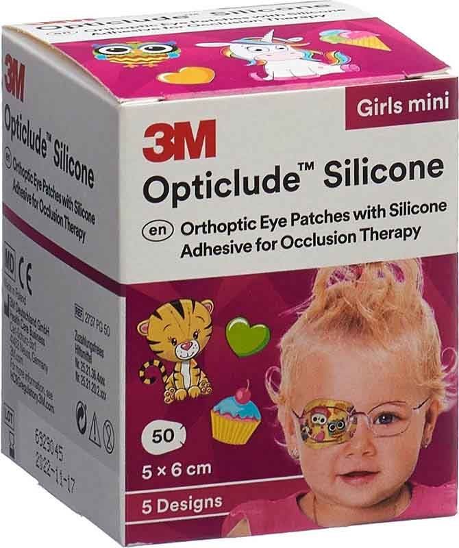 Image of 3M Opticlude Silikone Augenverband 5x6cm Mini Girl (50 Stk)