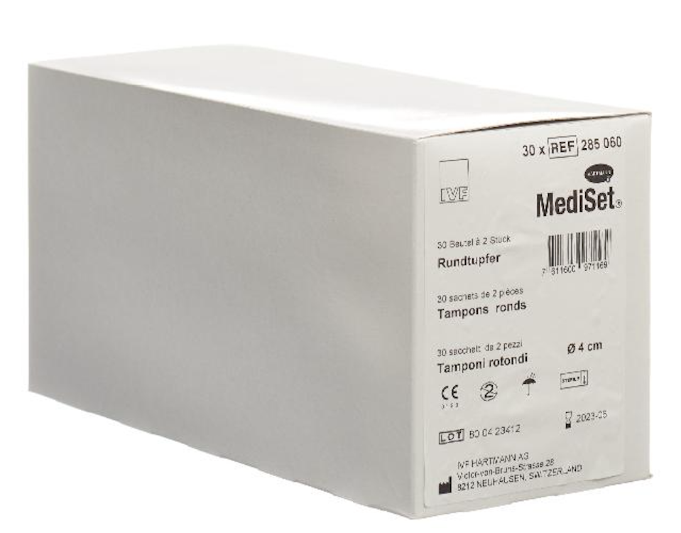 Image of MediSet Rundtupfer Steril 4cm (30x2 Stk)