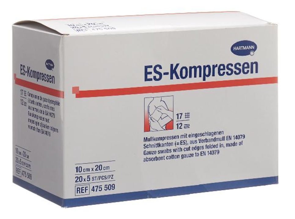 Image of MediSet ES-Kompressen Typ 17 Unsteril 10x20cm 12-fach (100 Stk)
