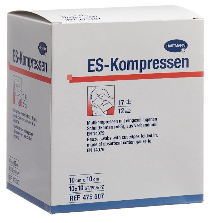 Image of MediSet ES-Kompressen Typ 17 Unsteril 10x10cm 12-fach (100 Stk)