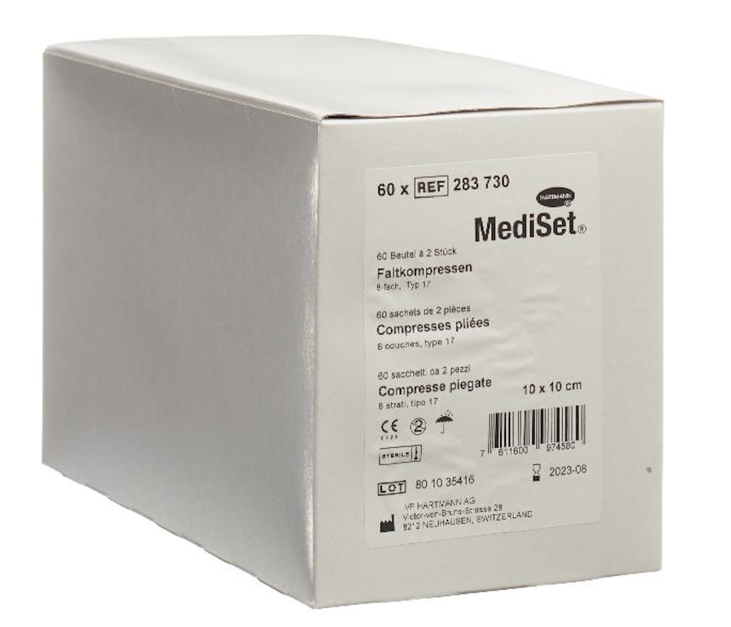 Image of MediSet Faltkompressen Typ 17 Steril 10x10cm 8-fach (60x2 Stk)