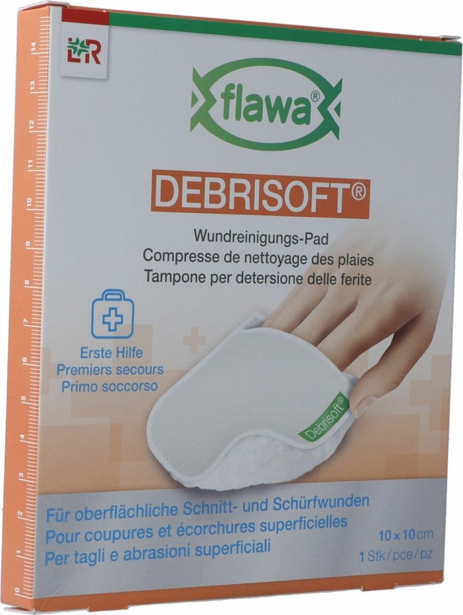 Image of FLAWA DEBRISOFT Wundreinigungs-Pad 10x10cm Steril (1 Stk)