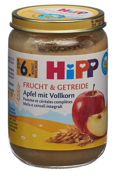 Image of Hipp Bio Frucht&Getreide Apfel Mit Vollkorn Glas (190g)