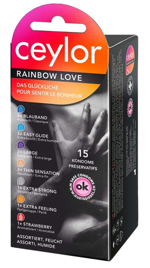 Image of Ceylor Kondome Rainbow Love (15 Stk)
