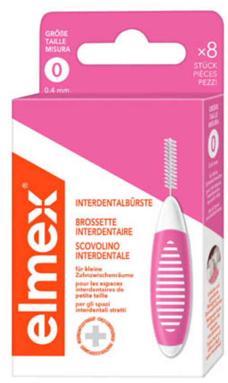Image of Elmex Interdentalbürsten 0.4mm Pink (8 Stk)