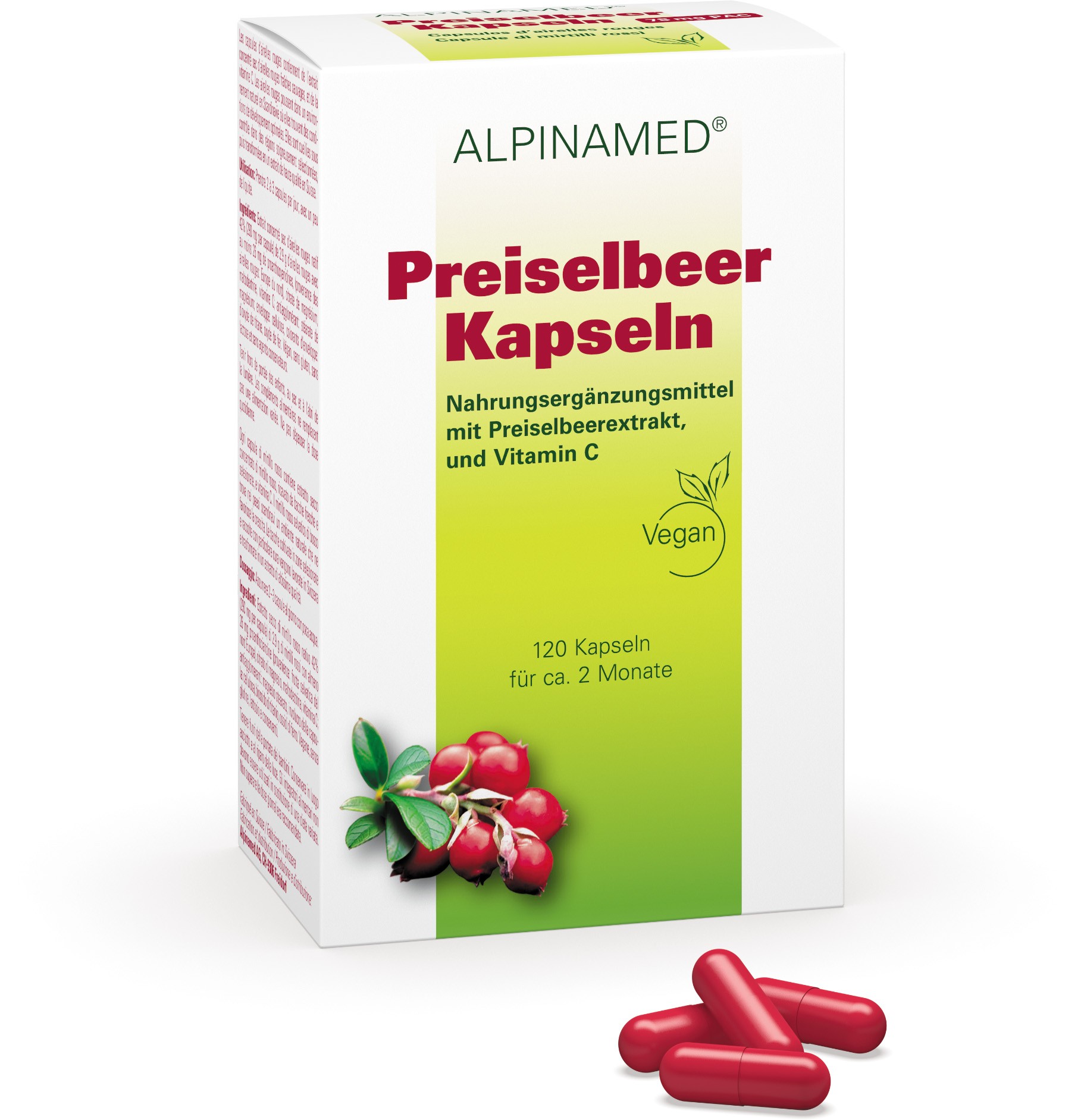 Image of Alpinamed Preiselbeer Kapseln (120 Stk)