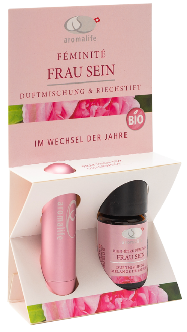 Image of Aromalife Frau Sein Duftmischung mit Riechstift Alu pink