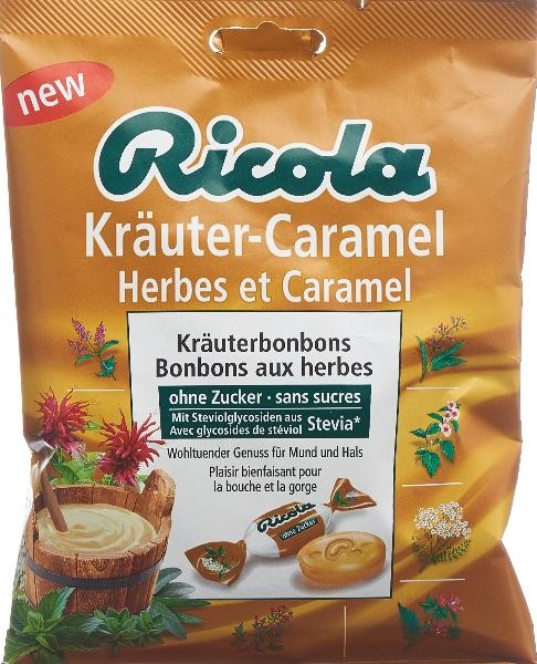 Image of Ricola Kräuter-Caramel ohne Zucker mit Stevia (125g)
