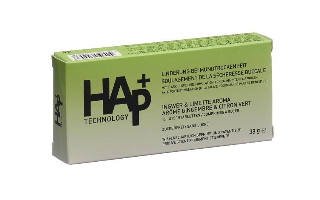 Image of Hap+ Lutschtabletten Ingwer Limette Aroma (16 Stk)