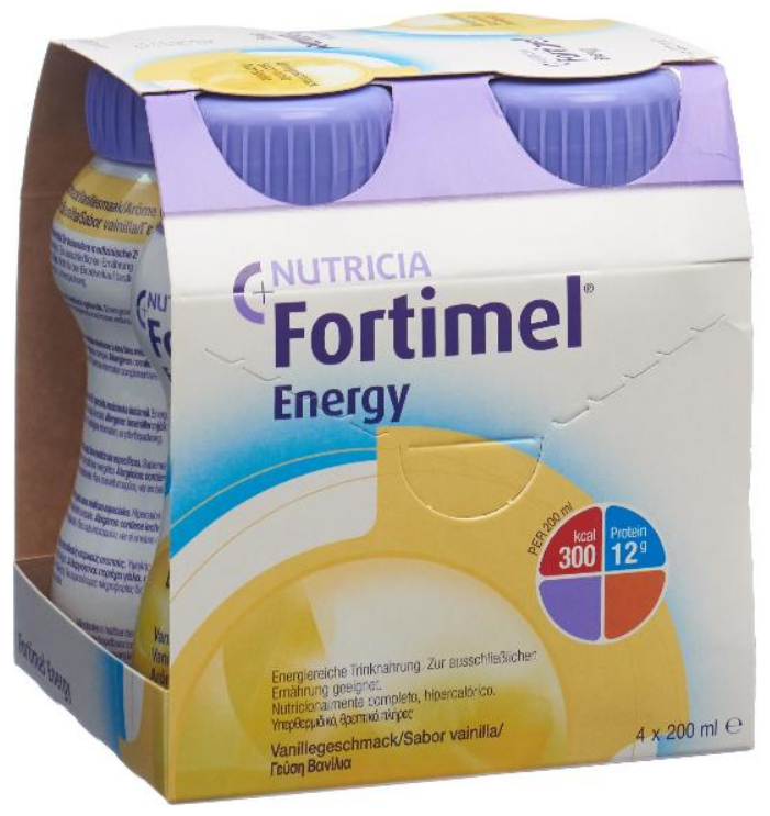Image of Fortimel Energy Vanille (4x200ml)